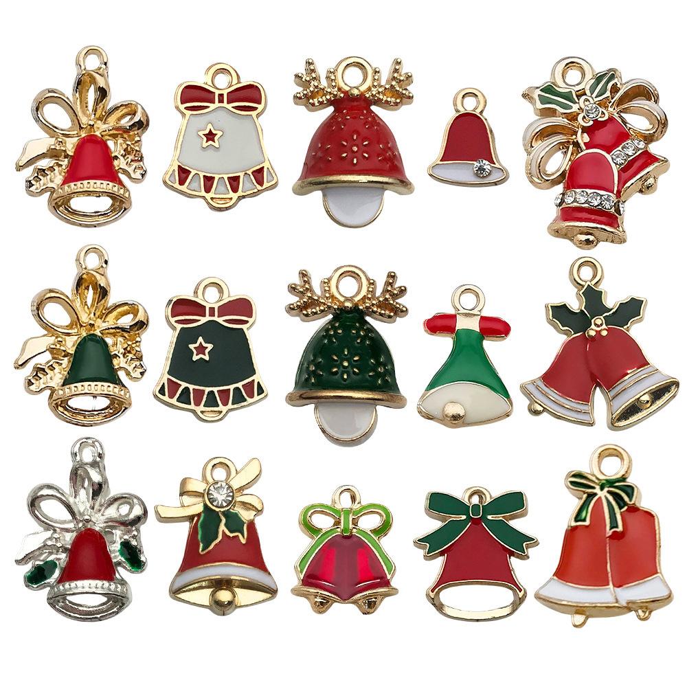 140 Kinds Of Christmas Drips Santa Claus Snowman Snowflake Deer Earrings Bracelet Pendant Diy Jewelry Accessories