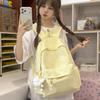 Schoolbag New Japanese Schoolbag Ins Style Niche High Value Candy Color Embroidered Backpack Junior High School Students Lightweight Backpack