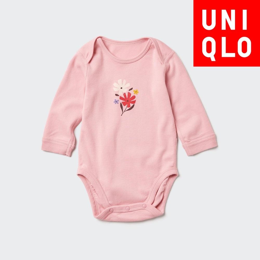 

Uniqlo Bn Joy Of Print Боди с длинным рукавом с принтом 11 PINK/BABY 90