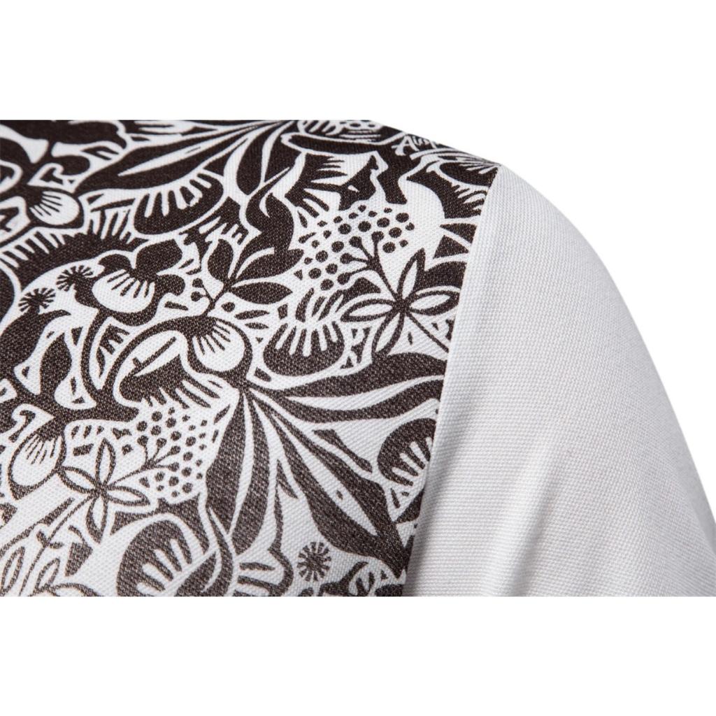 TrendHub Men's Short Sleeve Polo Shirt, Gradient Printed, Cotton Blend,  New Design