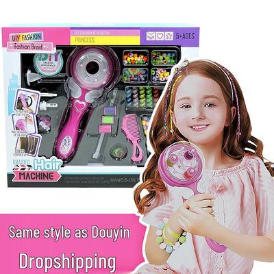 Impletitor electric de par: Kit Magic DIY pentru Împletitură cu Trei Șuvițe & Accesorii Colorate de Păr pentru Fete