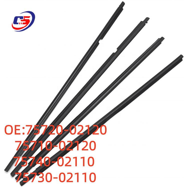 Toyota Corolla Door Window Glass Outer Water Deflector Seal Strip 75720-02120 75720-02120, 75710-02120, 75740-02110, 75730-02110