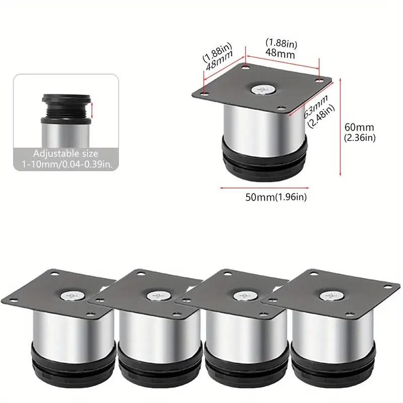 4Pcs Stainless Steel Adjustable Furniture Support Legs For Kitchen Cabinet Sofa TV Stand Furniture Feet