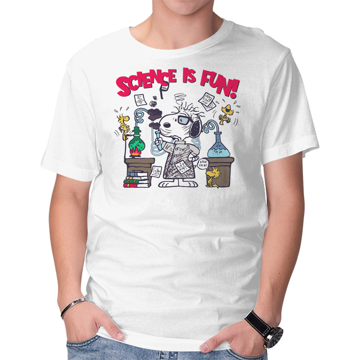 Unisex Crew Neck T-Shirt Science Is Fun Graphic Short Sleeve Casual Tee XXXXL