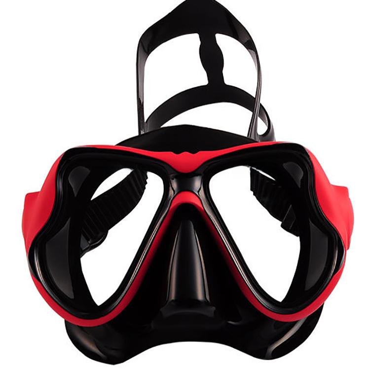 

Large Frame Myopia Diving Mask with Tempered Glass and Liquid Silicone Glossy PVC