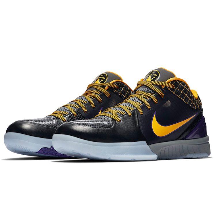 Nike Zoom Kobe 4 Protro Carpe Diem Slip Resistant Lightweight Low Top Performance Basketball Shoes Men's Black Yellow AV6339-001