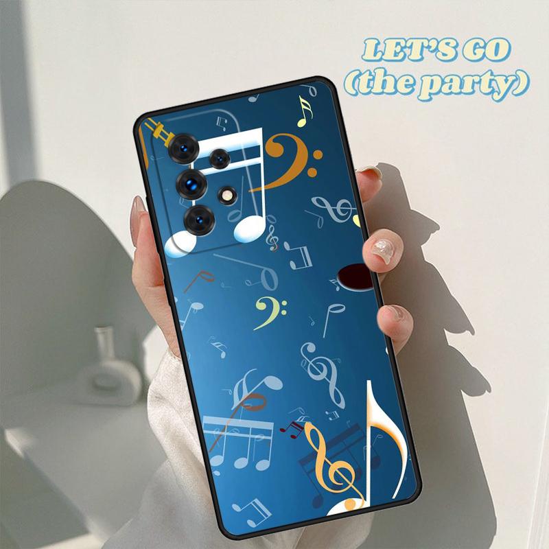 Music Notes phone case For Samsung Galaxy A42 A31 A40 A51 A71 A32 A80 A91 A52 A72 A73 A20e A21S A50 A70 A11 A12 Cover