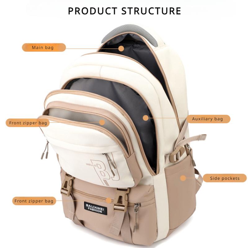 Frühling und Herbst Neue Schulranzen für Grundschüler der 3. bis 6. Klasse für Mädchen, leichter Rucksack für Teenager, wasserdichte Schulranzen aus Nylon für Jungen