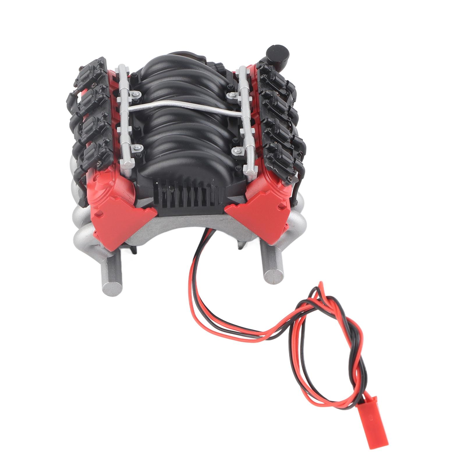 

V8 1 10 RC Simulation Engine Cover Cooler Motor Fan Universal Accessory for Trx4 scx10 scx10II червоний