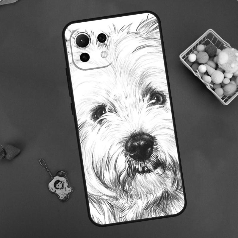 Cartoon Westie Dog Case For Xiaomi 11T 12T 13T 14T Pro 13 14 15 Ultra POCO X7 Pro X3 X5 X6 M6 F5 F6 Pro Cover