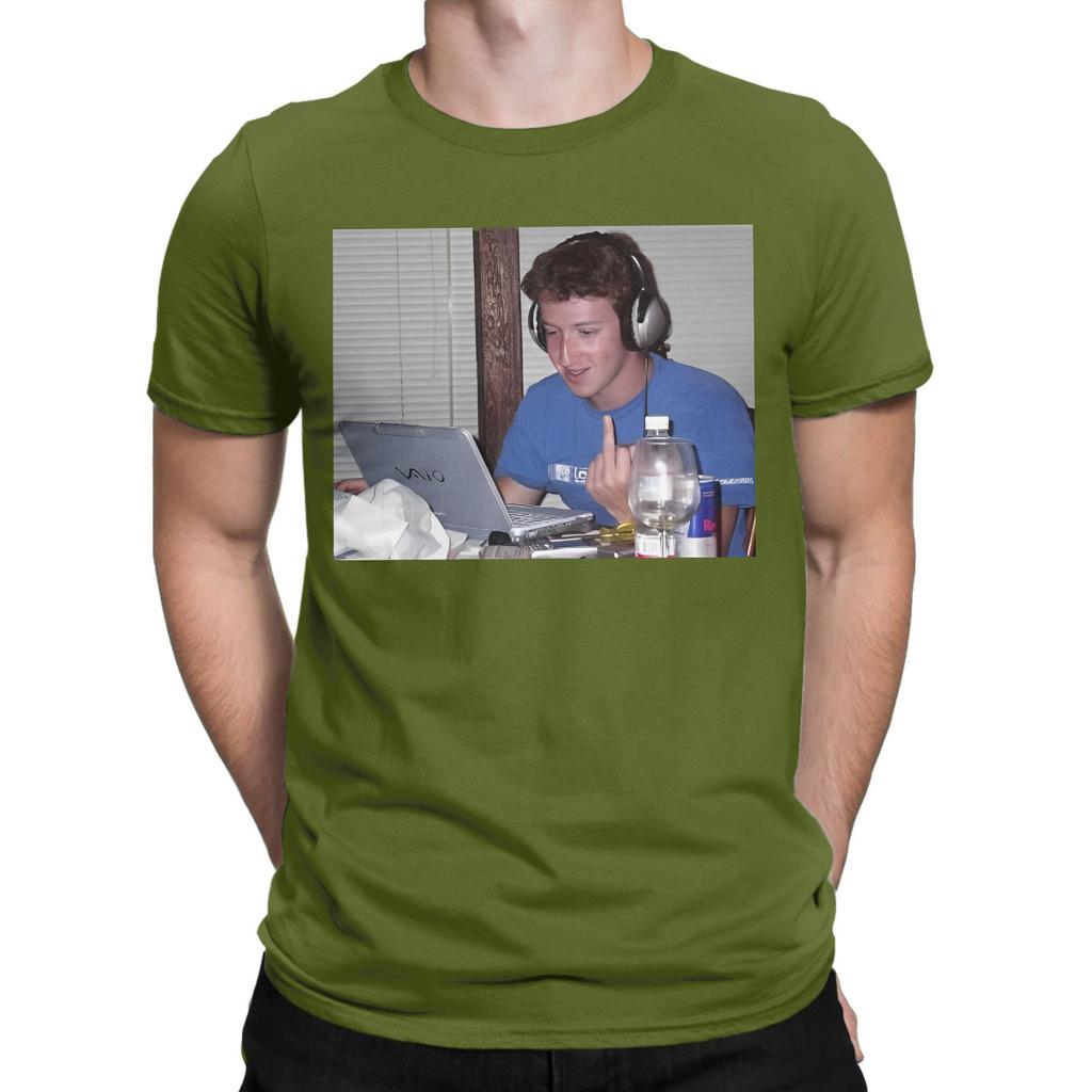 Mark Zuckerberg Reactions T Shirt Summer  Harajuku T Shirts Men 100 Cotton O Neck Oversized Top Tees Short Sleeve Streetwear Top