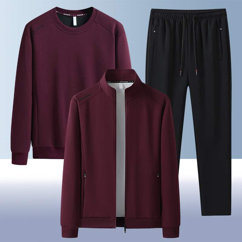 Men Tracksuits Hoodies and Sweatpants 3 Pieces Set Spring and Autumn Sportwear Unisex Jogging Suit