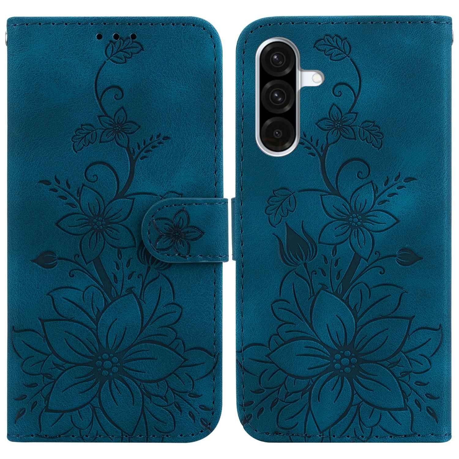 

For Samsung Galaxy A17 5G/A17 4G/A26 5G Case Lily Flower Imprint Leather Phone Cover with Stand D