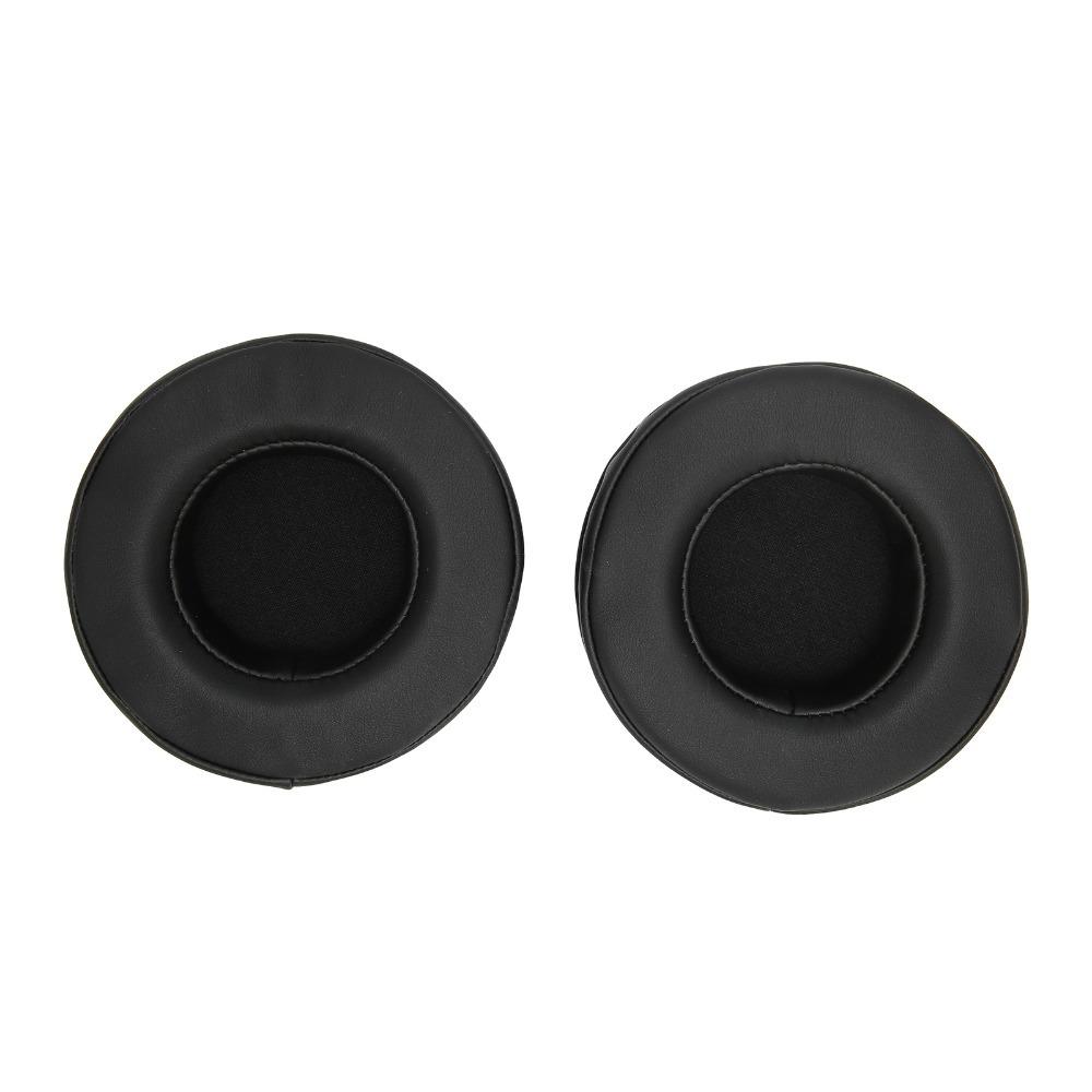 2PCS Black Noise Isolation Ear Cushions Leather Ear Covers Replacement Ear Pads  Audio Accessories