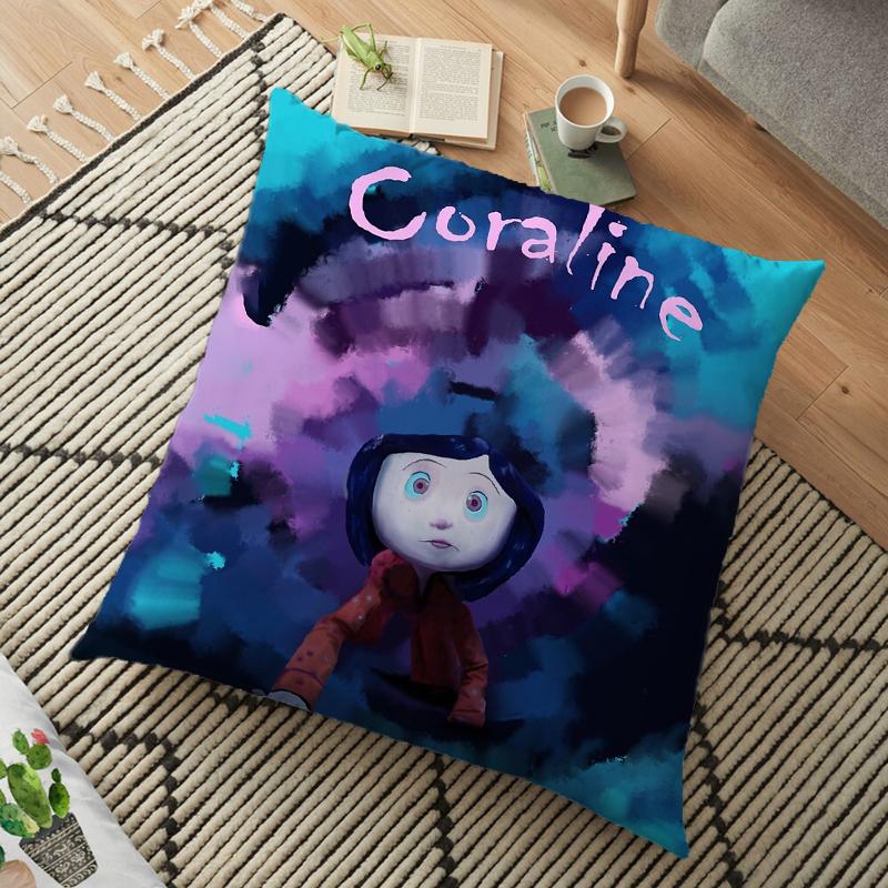 Coraline Cushion Cover Polyester Decorative Pillowcase Throw Pillow Case Home Cushion Cover