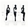 Sada 3 kusů minimalistických abstraktních soch sedícího člověka Dlouhonohý Ručně vyráběný Okrajový Sitter Myslící Figurka 3D Tištěná Plastová Dekorace