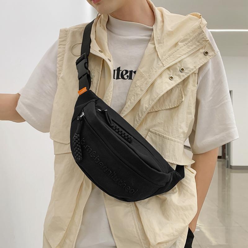Chest Bag Men Women's Crossbody Bag Waist Bag Student Embroidered Satchel