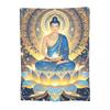 Buddha Yoga Blanket Flannel Sofa Throw Blanket Breathable Throw Blankets for Home Bedroom Travel Throws Bedspread Quilt
