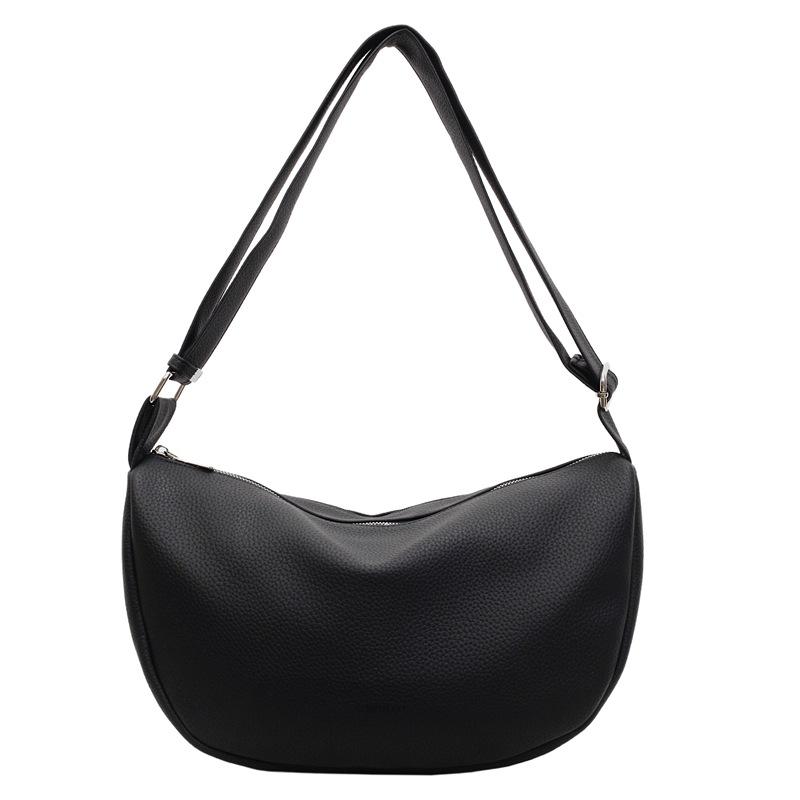 

Women s bag new simple and fashionable shoulder dumpling bag large capacity messenger bag handbag women чёрный