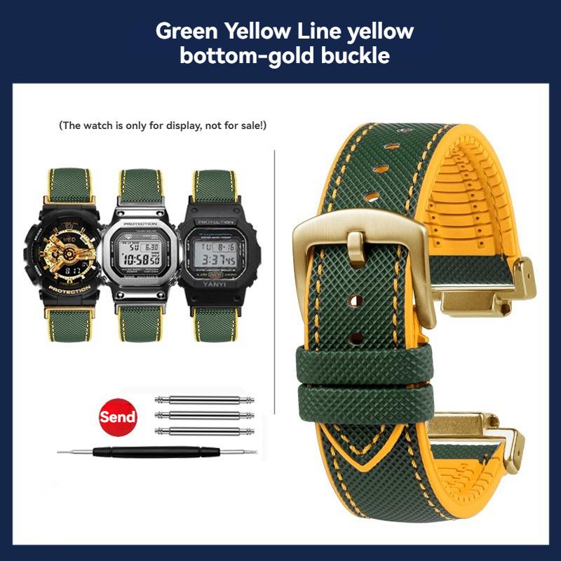 

Modified Nylon rubber watch Strap For Casio G-SHOCK DW5600 GW-B5600 GW-M5610 GA110/100/120 Soft Waterproof Watchband DIY sports 16mm