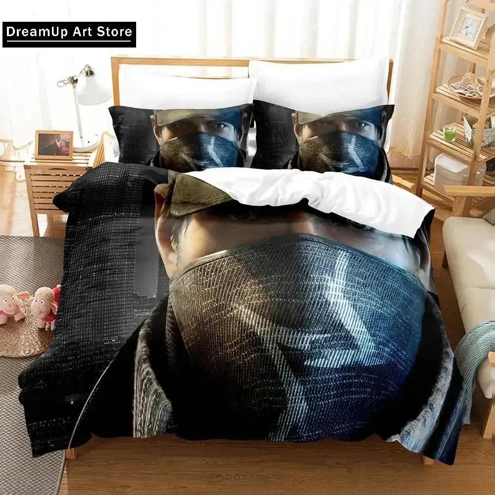 3d Print Game Watch Dogs Bedding Set Cute Quilt Cover Bed Cover With Pillowcase Twin Single Queen King Size Boys Adult Home
