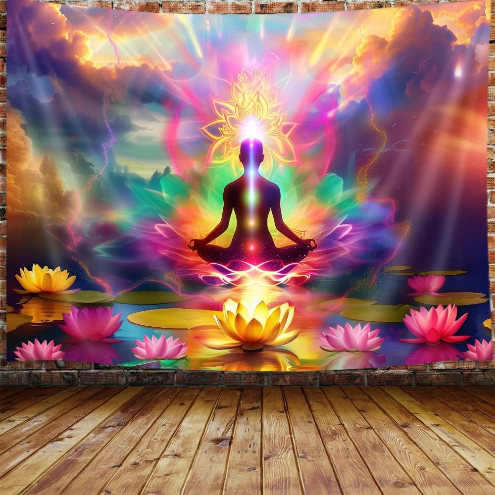 Merchr Chakra Spiritual Yoga Tapestry 75x100