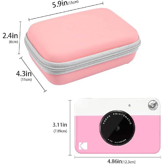 Leayjeen Kids Camera Case Compatible with Kodak Printomatic Digital Instant Print Camera(Case Only) (Pink)