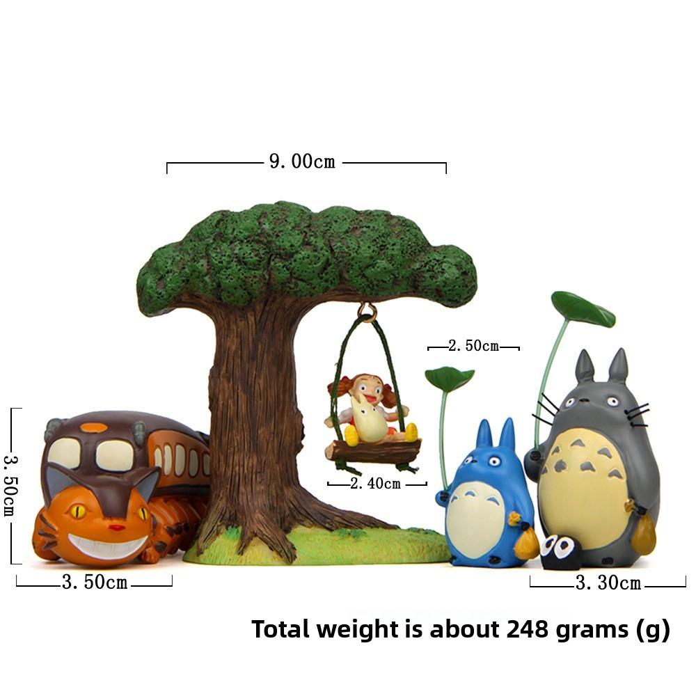 Mon Voisin Totoro Scène de Balançoire Mini Modèle avec Design Créatif Pour Collectionneurs Et Cadeaux