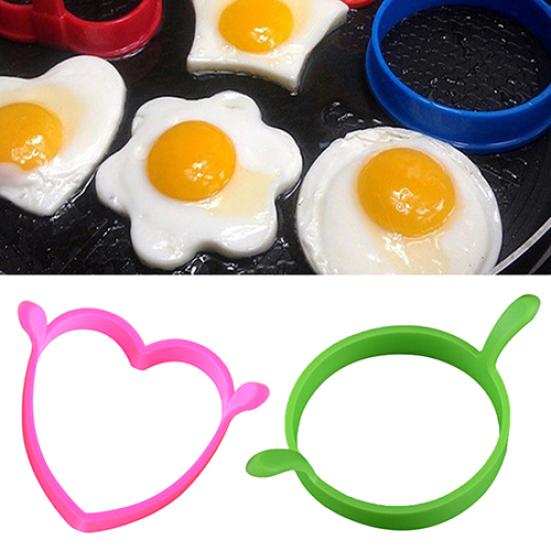Creative Round Heart Kitchen Silicone Egg Frier Fried Oven Poach Mould