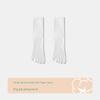 Men's Black & White Five-Toe Mid-Calf Cotton Socks - Anti-Odor, Spring/Summer
