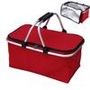 Piquenique dobrável Camping Cesta de Compras Isolada Cooler Legal Hamper Zip Saco de Mão Sacos Impermeáveis