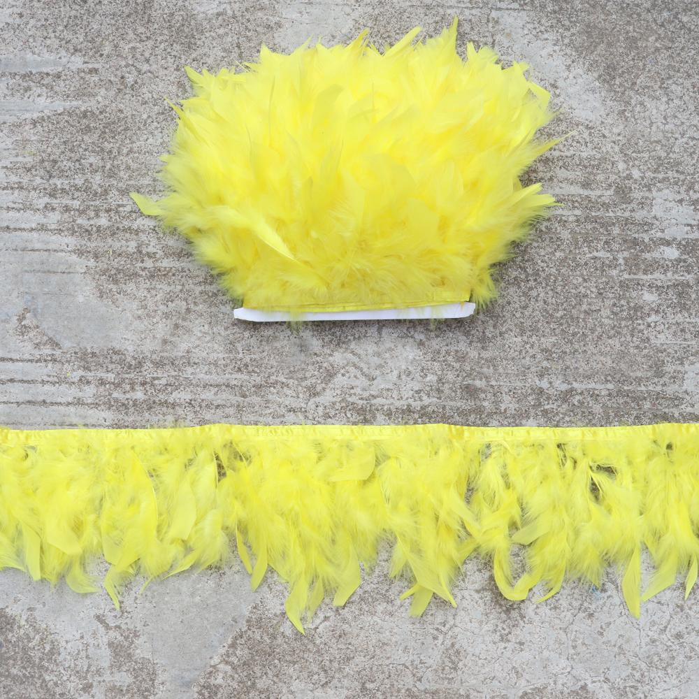 1M 10-15CM Turkey Feather Trim Fringe Blue Marabou Plumas Ribbon for Crafts Sewing  Clothes Wedding Dress Decoration Accessories