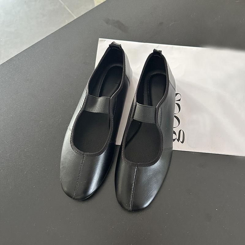 

Модная женская мягкая обувь, неглубокие женские балетки Мэри Джейн, обувь 2025, новая мода, женские балетки с круглым носком, обувь большого размера 43 35 чёрный