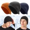 Warme Beanie Mütze Slouchy Sportmützen Winter Ohrenwärmer Reitmütze für Männer Frauen