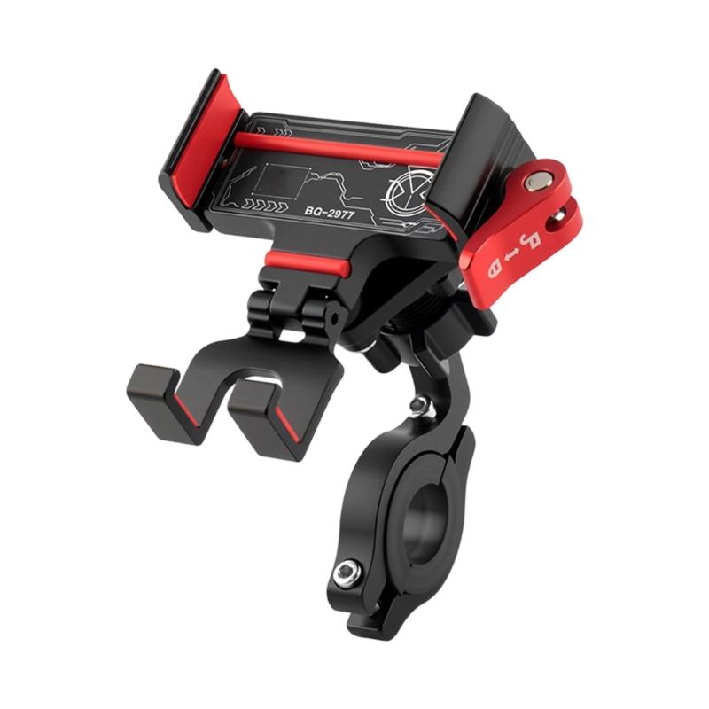 

Bicycles Motorcycle Phone Stand Aluminum Alloys Handlebar Bike Phone Mount Universals Phone Mount Clip Enduring чорний