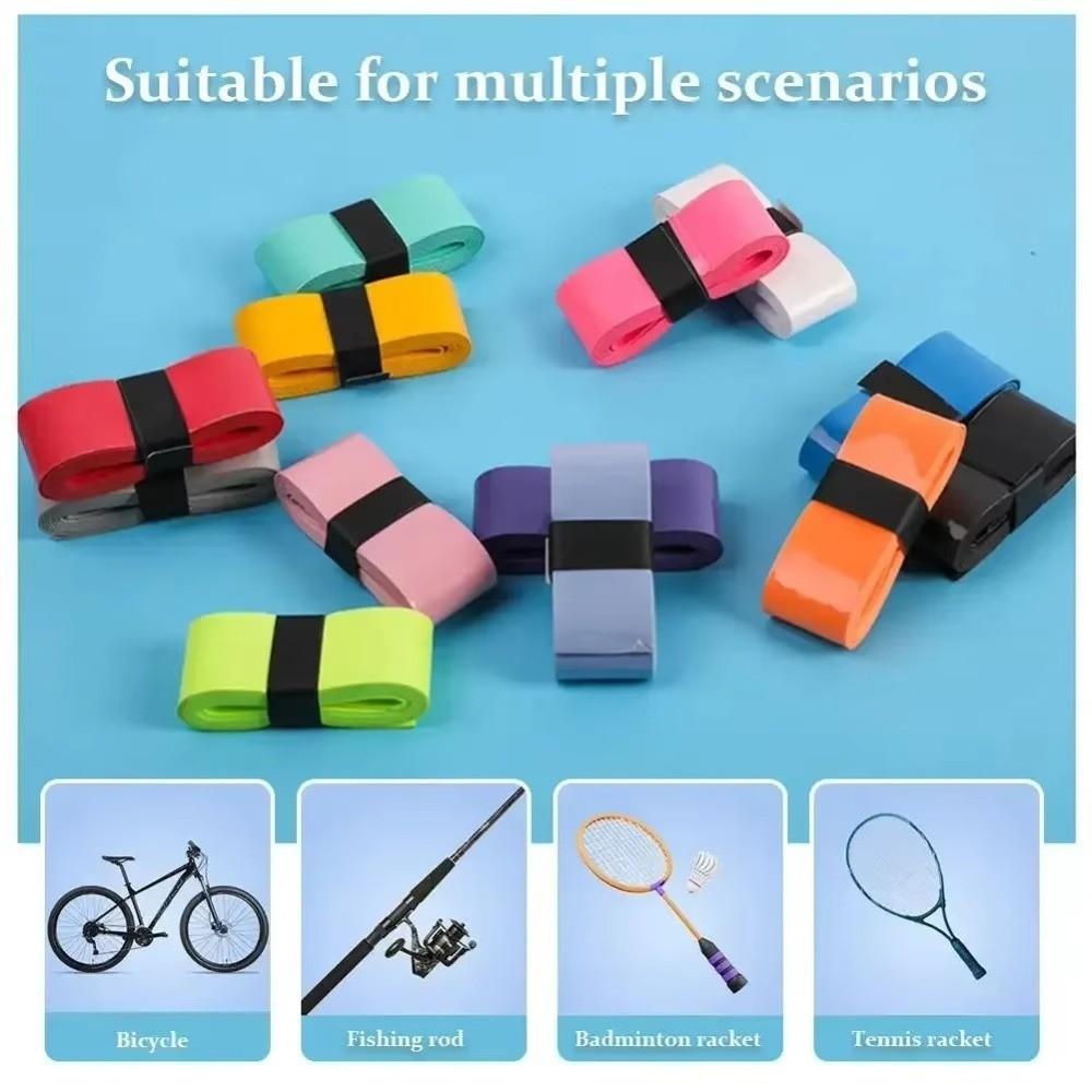 PU Badminton Handle Wrap Tape Sweat-absorbent Non-slip Badminton Racket Handle Grip Shock-absorbing Thicken