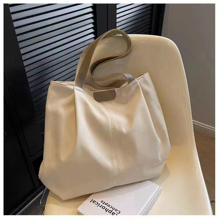 

Women s Summer Canvas Tote - Versatile, Casual Large-Capacity Shoulder Bag for College Students No Lining [Simple Style]