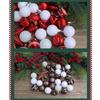 31Pcs Christmas Baubles Ornament Shatterproof Decorative Baubles For Christmas Tree Wedding Winter Festival Celebration