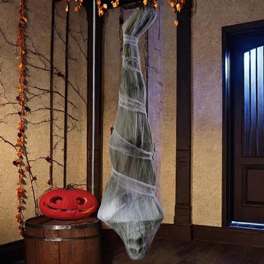1.8m Upside Down Mummy Halloween Yard Decoration for Haunted Houses and Escape Rooms