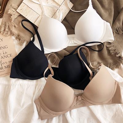 Kadınlar için dikişsiz iç çamaşırı Seksi Ön Toka Push Up Sütyen ve 3/4 Fincan Derin V Artı Boyutu Sütyen Ayarlanabilir Sapanlar Lingerie