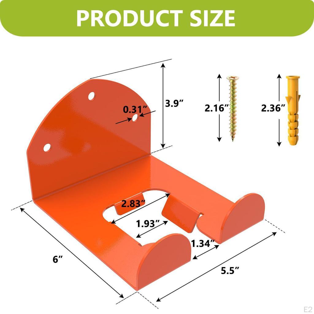 2Pcs Gardening Tools Storage Hooks Organizer Electrical Wall Mount Workshop Steel