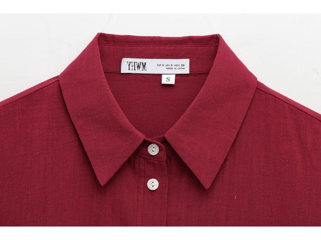 Spring 2025 Women's European and American Style Linen Loose Shirt - Fashionable and Versatile