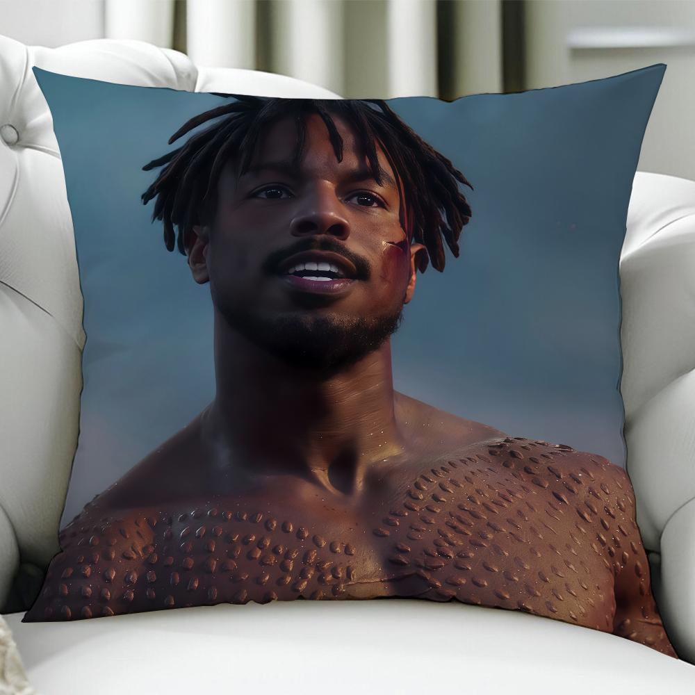 Actor MMichael B Jordan cushion cover Birthday Anniversary Gifts Double Sided Printed Zipper Cushion Cover Soft Skin Bedding