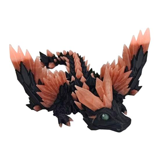 

3D-надрукована фігурка дракона, що світиться у темряві, іграшка-непосида «Літаючий дракон» з рухомими суглобами, що світиться червоний