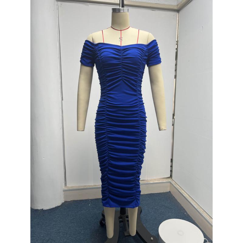 Sexy, elegantes Midikleid mit One-Shoulder-Rüstung für Damen