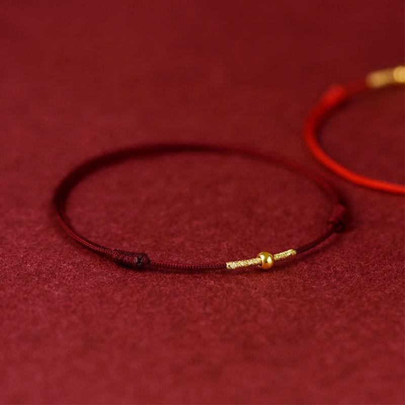 PANJBJ Kaninchen Armband für Damen Mädchen Rotes Geflecht Verstellbarer Schmuck Neujahrs Geburtstagsgeschenk Dropshipping Großhandel