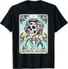 Vintage Nurse Skeleton Tarot Card Graphic Tee for Medical Assistants