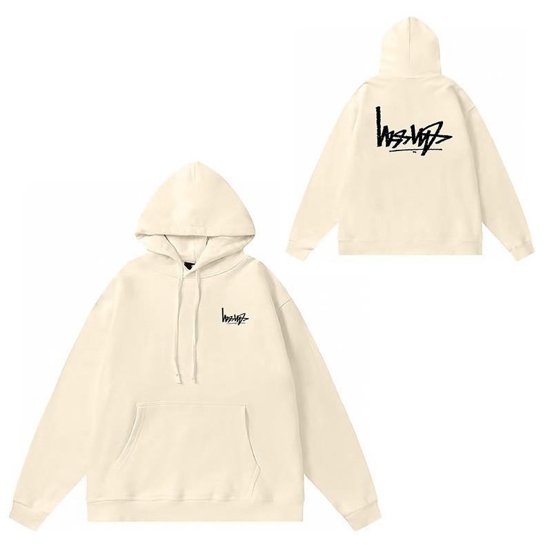Mens Oversized Hooded Sweatshirt With Letter Print Heavyweight Cotton Winter Streetwear Style