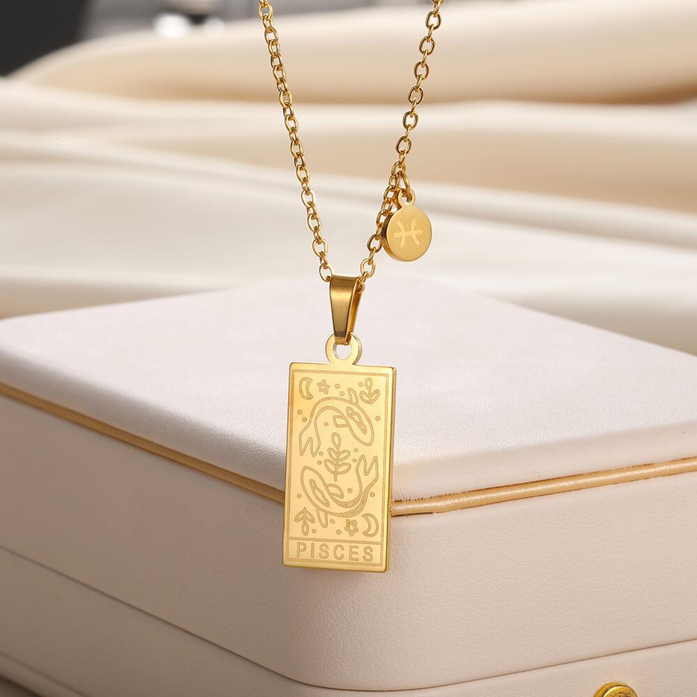 European and American New 12 Constellation Necklace Pendant Rich Men and Women Couple Necklace
