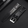 Watchband 20mm 22mm Vintage Oil Wax Leather Watch Straps for Seiko for SmartWatch Men Women Wrist Belt Stitching Brown Bracelet